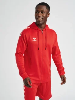 hmlCORE XK POLY ZIP HOOD SWEAT