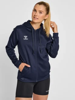 hmlCORE XK POLY ZIP HOOD SWEAT WOMA