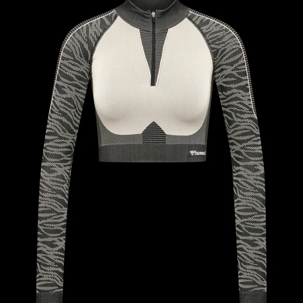 hmlMT MILA SEAMLESS CROP HALF ZIP