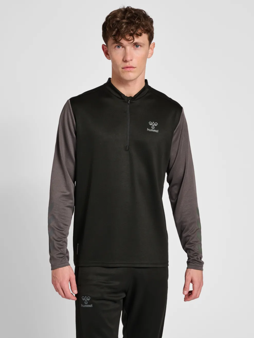 hmlONGRID 1/2 ZIP POLY SWEAT