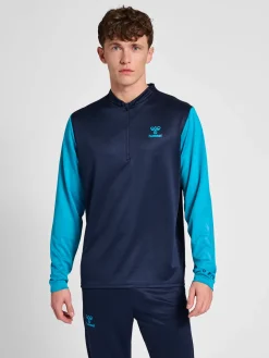 hmlONGRID 1/2 ZIP POLY SWEAT