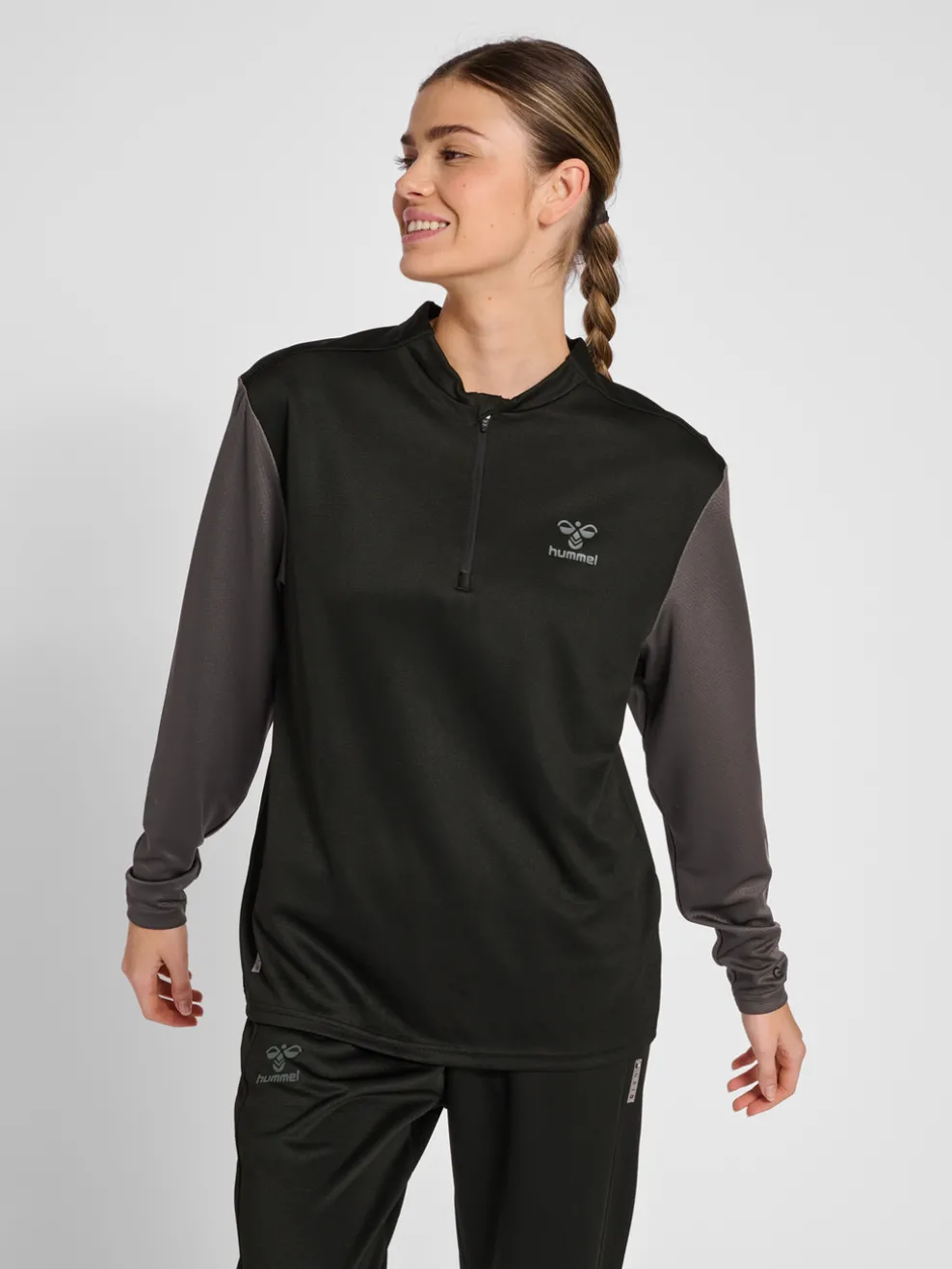 hmlONGRID 1/2 ZIP POLY SWEAT WO