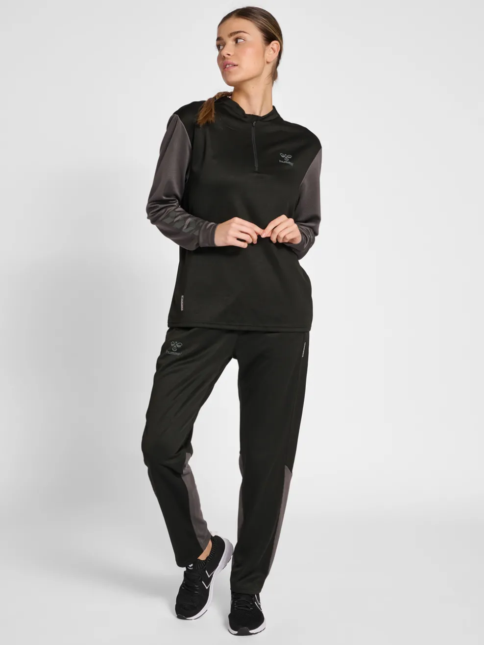 hmlONGRID 1/2 ZIP POLY SWEAT WO