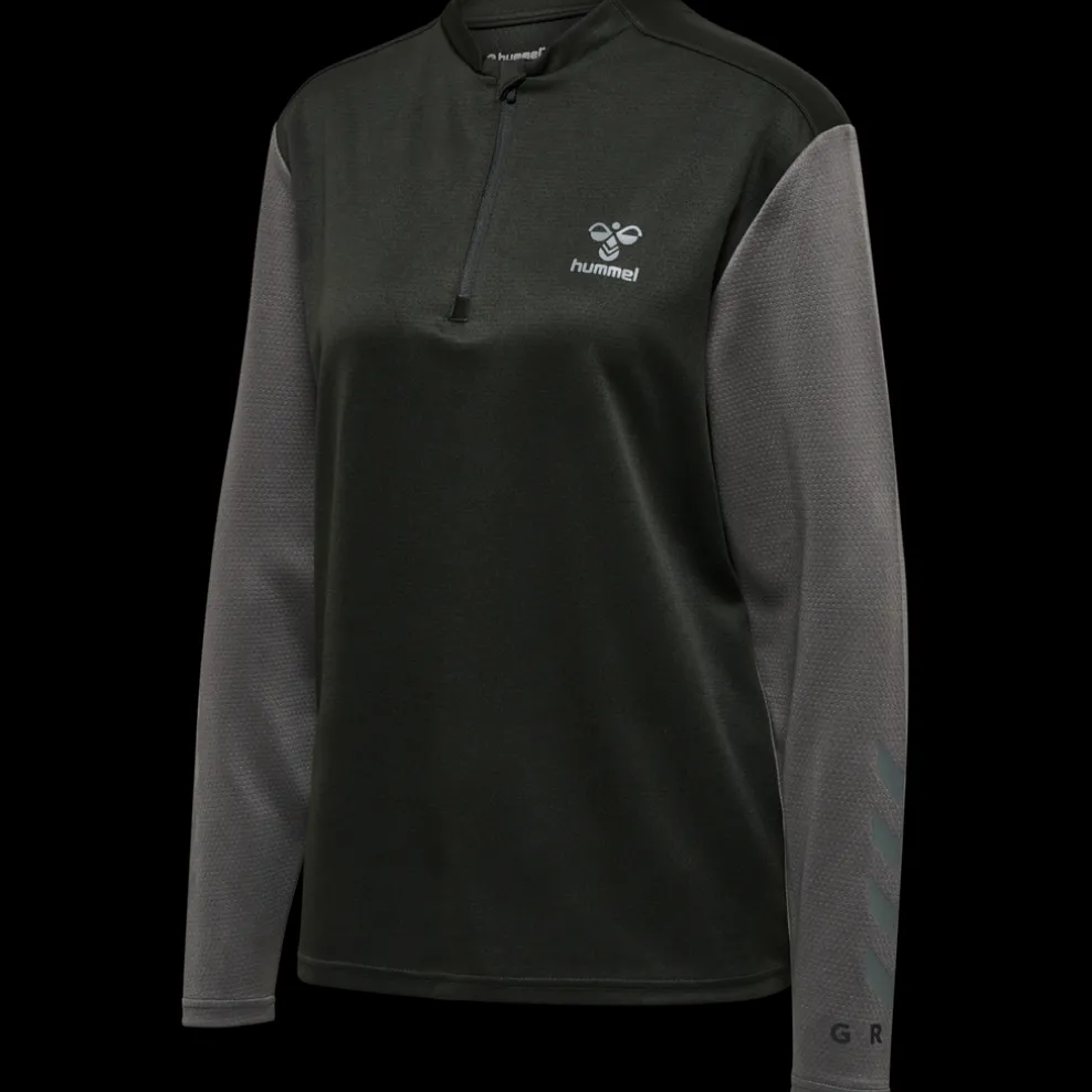 hmlONGRID 1/2 ZIP POLY SWEAT WO