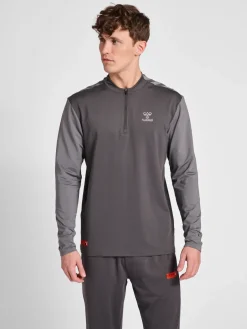 hmlPRO GRID HALF ZIP TRAINING L/S
