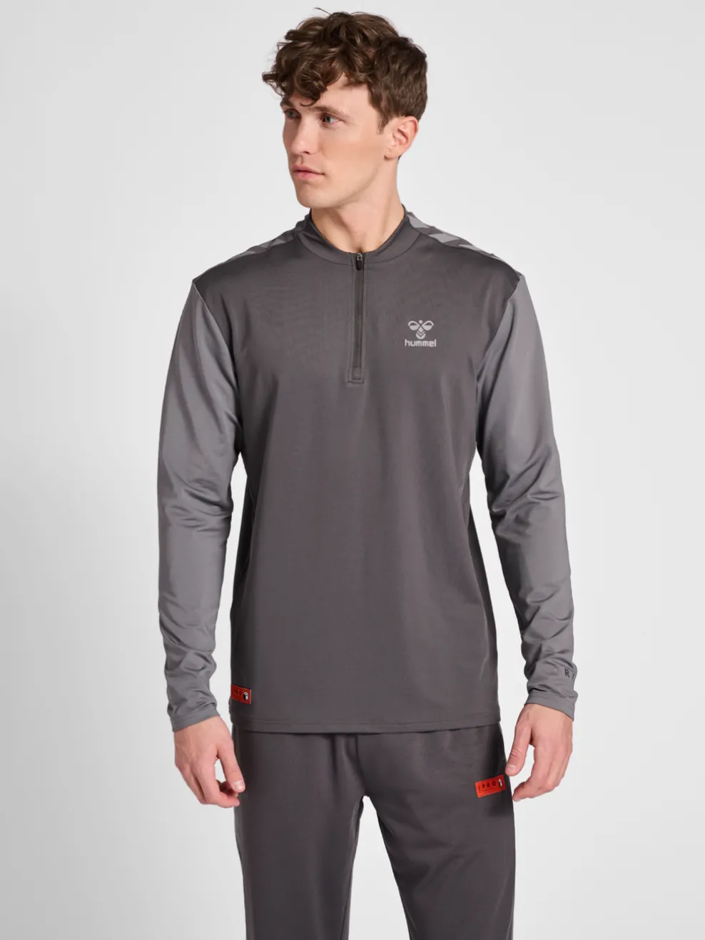 hmlPRO GRID HALF ZIP TRAINING L/S