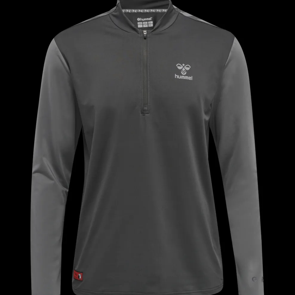 hmlPRO GRID HALF ZIP TRAINING L/S