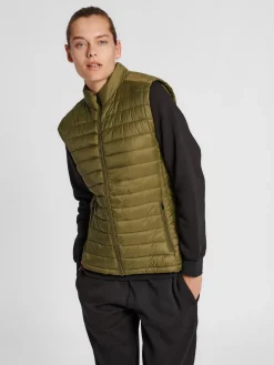 hmlRED QUILTED WAISTCOAT WOMAN
