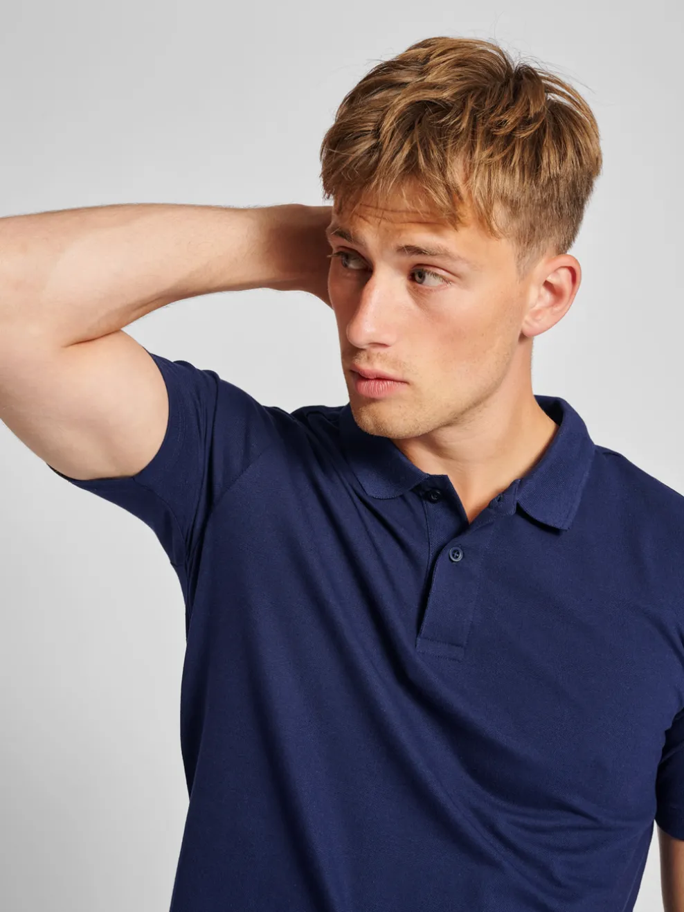 hmlRED STRETCH POLO