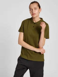 hmlRED STRETCH POLO WOMAN