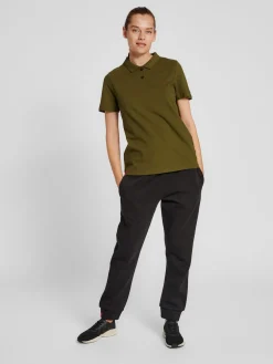 hmlRED STRETCH POLO WOMAN